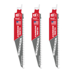 6" 6 TPI THE WRECKER™ with Carbide Teeth SAWZALL® Blade 3PK