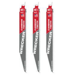 9" 6 TPI THE WRECKER™ with Carbide Teeth SAWZALL® Blade 3PK