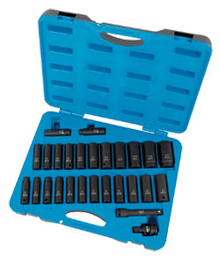 Impact Socket Set - 1/2" - Deep 6 Point / 610327 *27 Pc