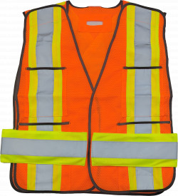 Tear-Away Mesh Traffic Vest - Orange