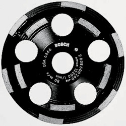 5 In. Double Row Segmented Diamond Cup Wheel for Abrasive Materials