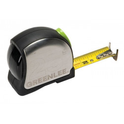 Power Return Tape Measure, Double Tang/Sided, 25 ft