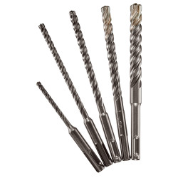 5-Piece MX4™ 4-Cutter SDS-Plus Rotary Hammer-Drill Bit Kit