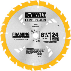 8-1/4" 24T Carbide Thin Kerf Circular Saw Blade (Bulk)